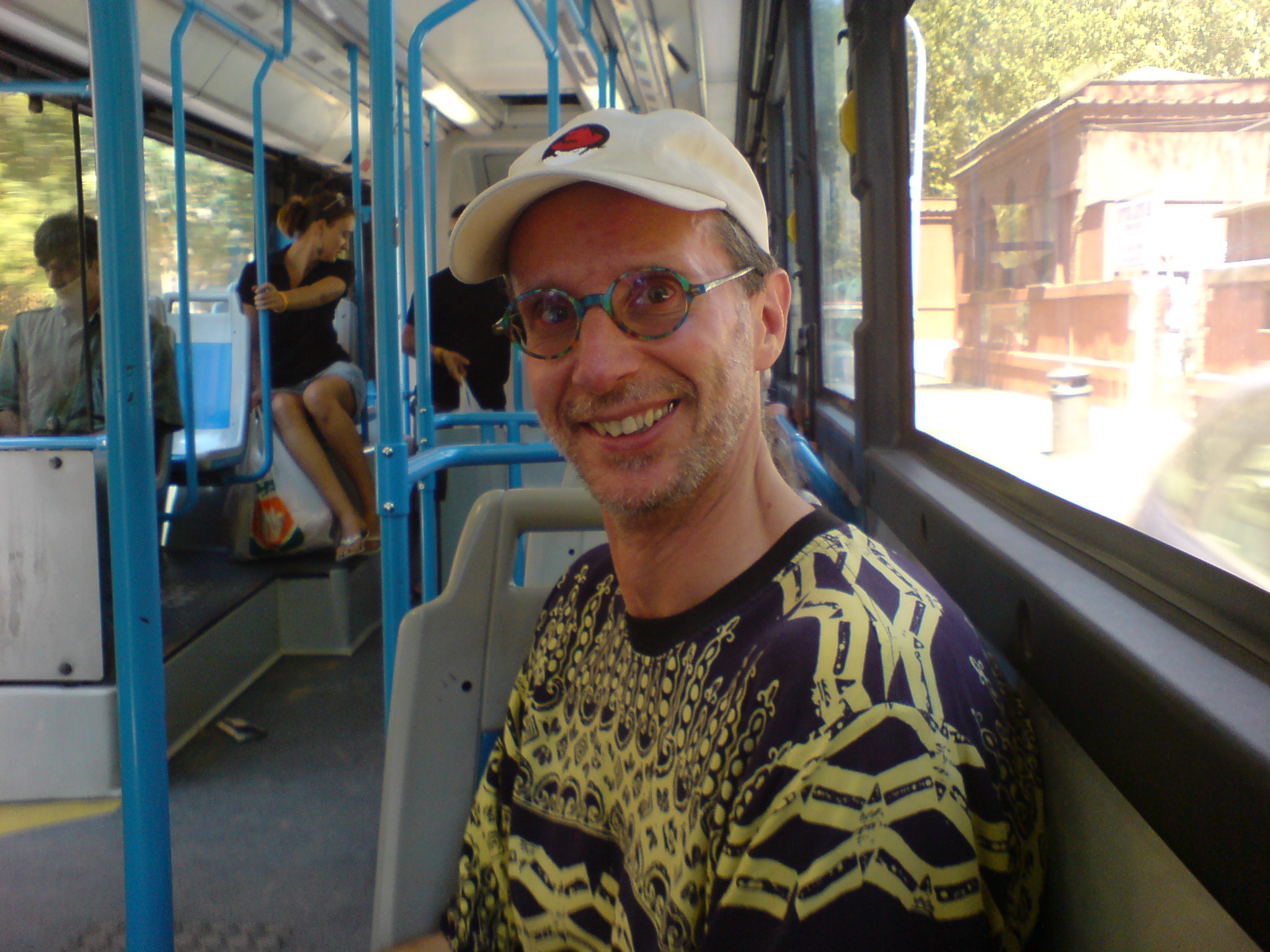 TWiki founder Peter Thoeny in bus